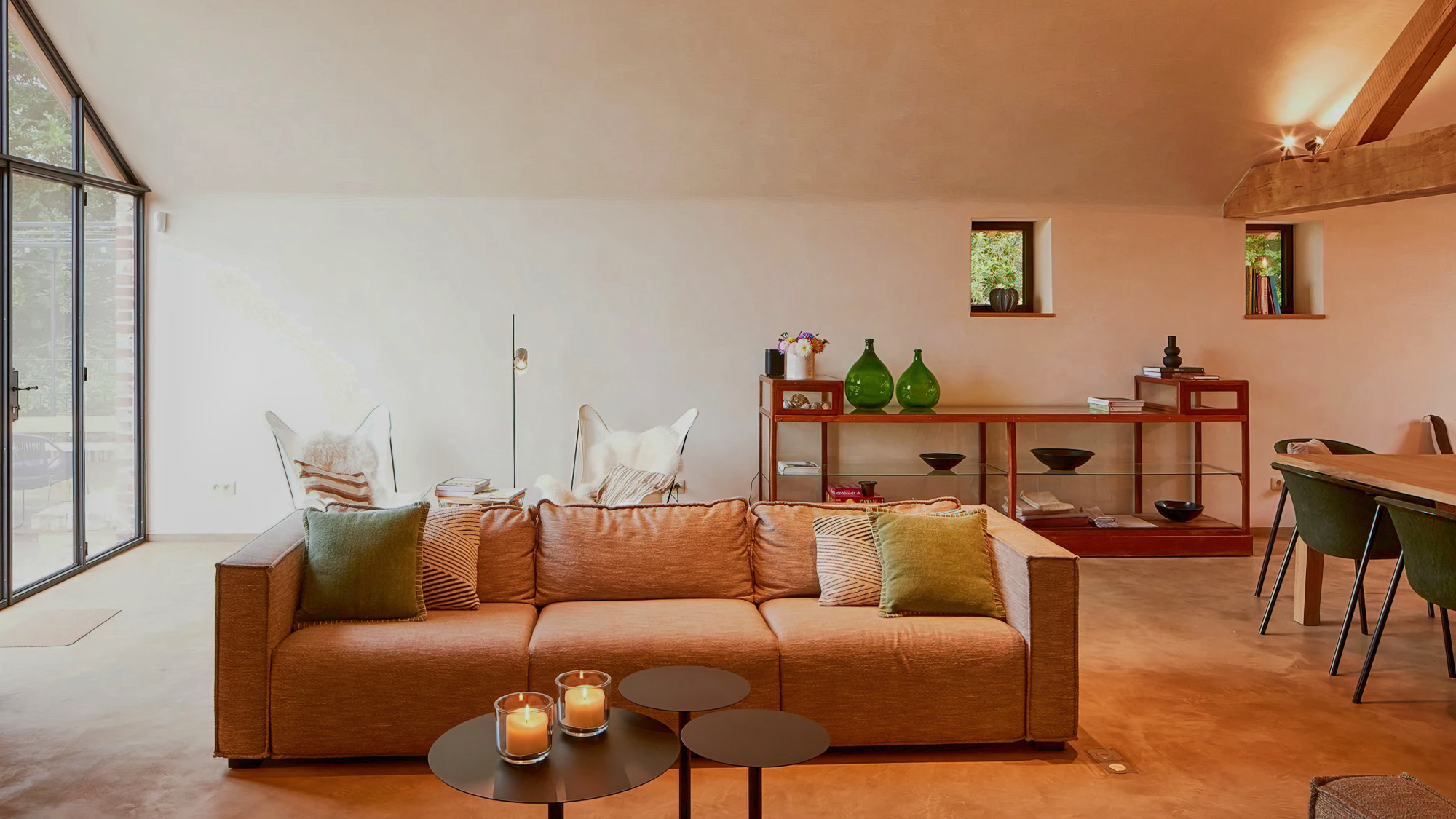 Modern very spacious living room at Buitengewoon Veurs