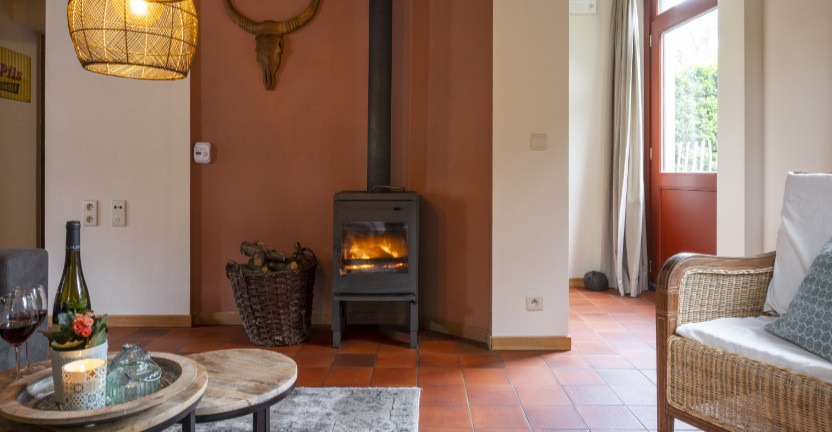 Wood stove in holiday home Dal van Schophem