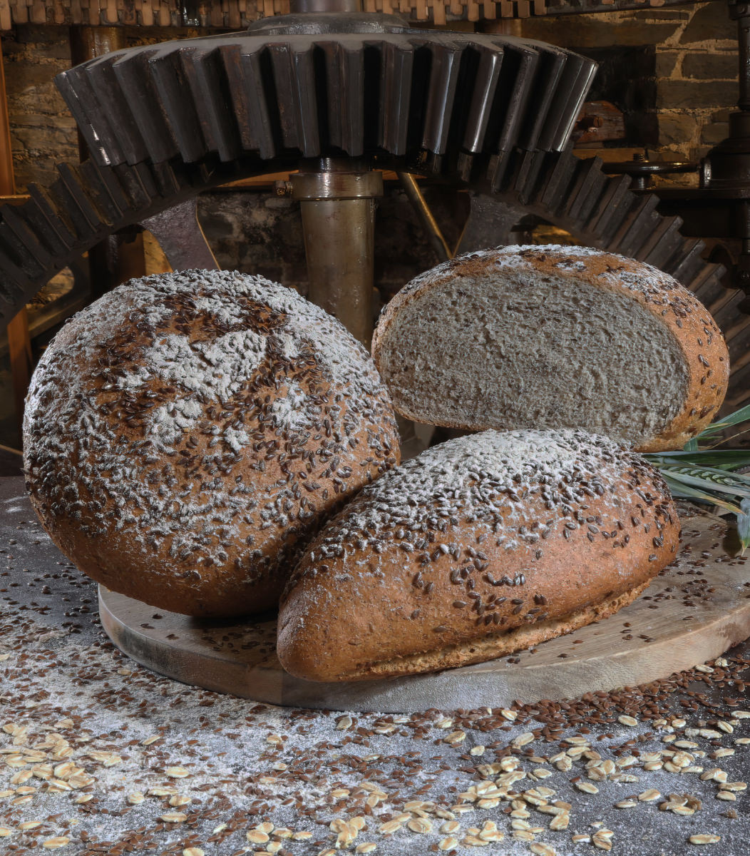 Three dark loaves