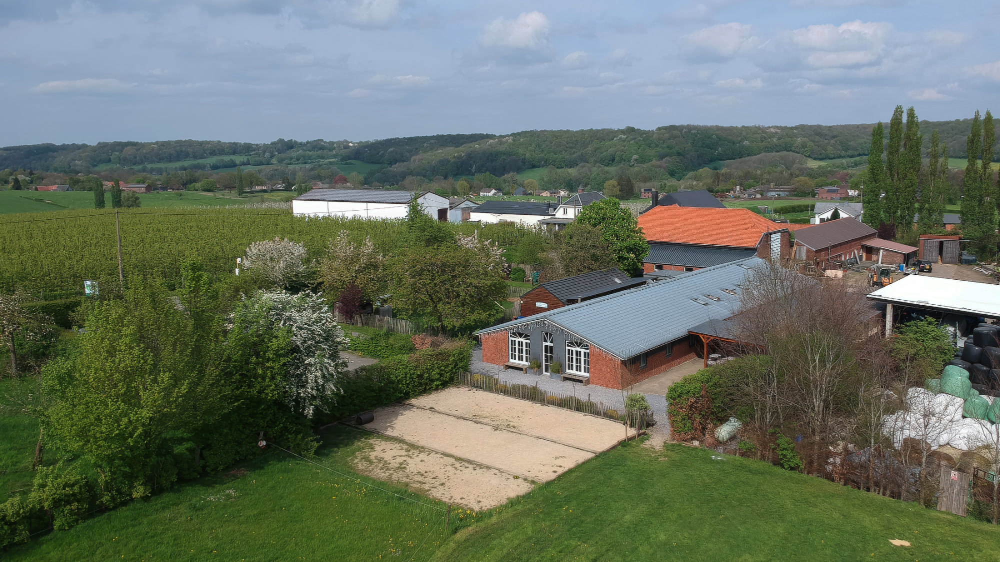 Vakantiehuis vooraanzicht Green Valley in Teuven Voerstreek Belgiƫ.