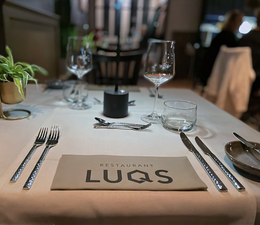 Nicely set table at Restaurant LUQS