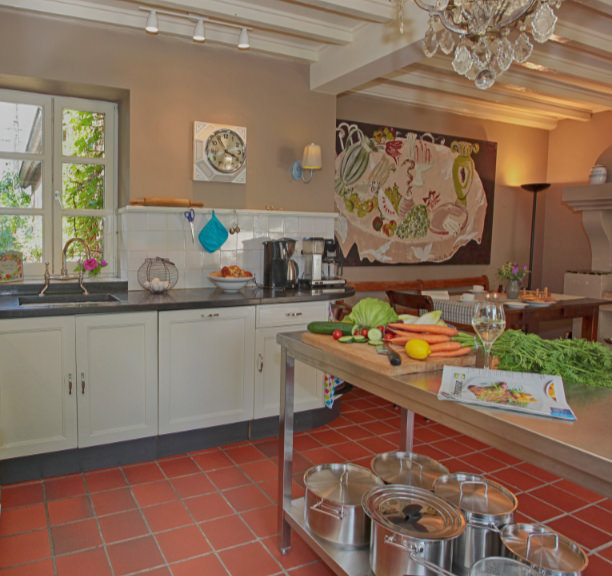 The kitchen of Het Landhuis Pietershof