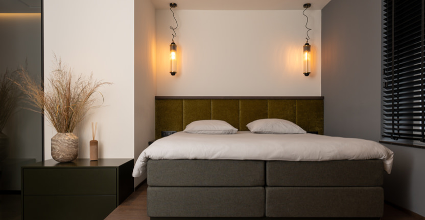 Slaapkamer in een vakantiewoning van Hoeve de Bies
