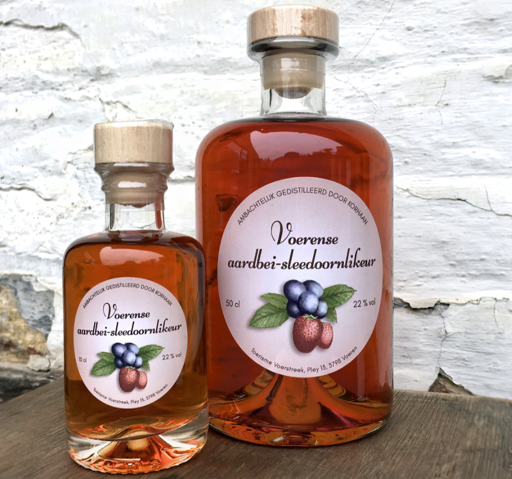 Liqueur de fraise et de prunelle de la région de Voer