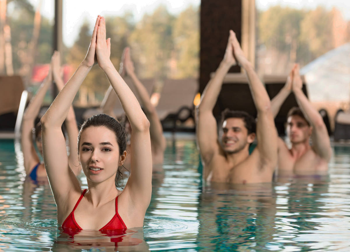 Swimming pool with hot spring water Carolus in Aachen Germany